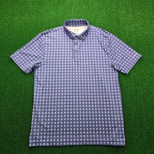 Snake Eyes Golf Polo Shirt Mens Large Blue Purple Beer Mug Print Performance